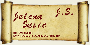 Jelena Šušić vizit kartica